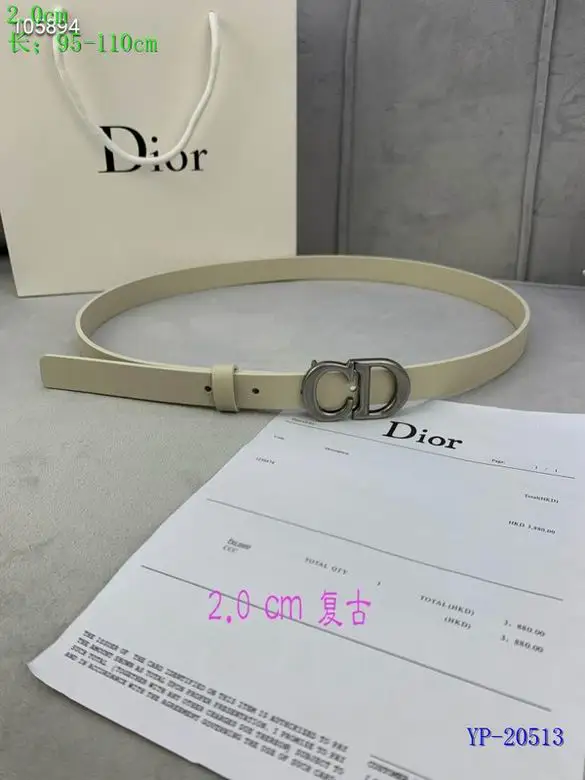 Dior Belt 20mmX95-110cm 7d08